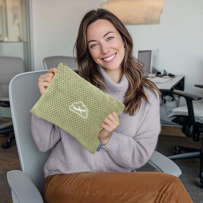 BEDELITE Travel Blanket with Bag, Ultra-Soft Jacquard Fleece Blanket with Luggage Sleeve & Backpack Clip, Airplane Blanket Travel Essentials, Sage Green - color: Sage Green