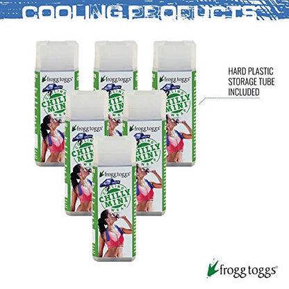 FROGG TOGGS Chilly Mini Cooling Neck Towel, 29" x 3" - color: High Vis Green: 6-pack