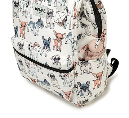 Kinmac Wide Open Style Laptop Backpack College Travel Outdoor Backpack For Laptop Up to 15.6 Inch (Dog) - color: Dog（open Wide）