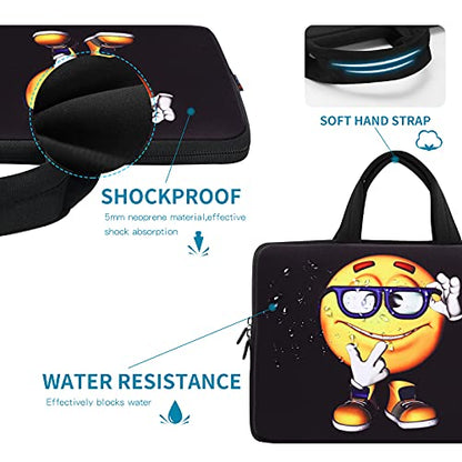 iColor 14 15 15.4 15.6 inch Laptop Handle Bag Case Pouch Holder Notebook Sleeve Neoprene Cover Soft Carring Travel Case for Chromebook 14 15 MacBook Cute Boy ICB-06 - color: Cute Boy