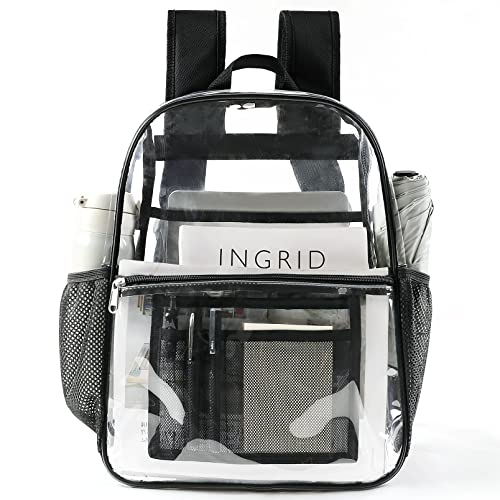 USPECLARE Clear Backpack for Stadium Approved 12×6×12, Water proof Clear Bag for Stadium Events and Concert Work Sport Event - color: Blue Pvc, style: Medium