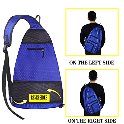 Pickleball Bag - Pickleball Bags for Women Men - Pickleball Backpack - Travel Pickleball Paddle Case, Pickle Ball Bag for Pickleball Paddle Tennis Racket, Protable Pickleball Sling Bag - color: Blue