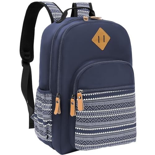 Leaper Geometric Backpack for School Laptop Backpack for Men Women Water-resistant Bookbags Travel Backpack Girls Dark Blue - color: Dark Blue-geometric, size: X-Large