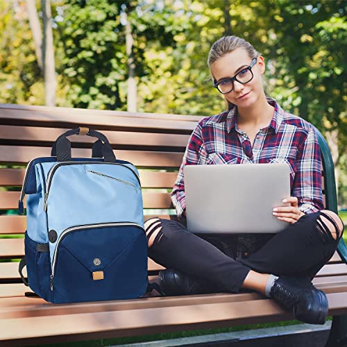 Hap Tim Laptop Backpack 15.6/14/13.3 Inch Laptop Bag Travel Backpack for Women/Men Waterproof School Computer Bag Large Capacity Bookbag for College/Travel/Business (7651EU), Blue - color: Blue
