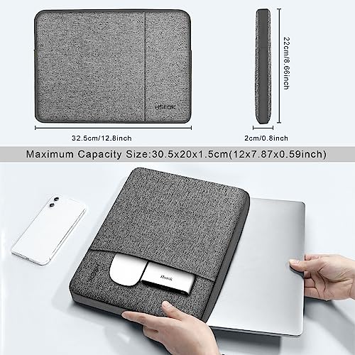 Hseok Laptop Case 13 Inch Sleeve Compatible with MacBook Neo 13, MacBook Air Pro 13 M5/M4/M3/M2/M1, iPad Pro Air 12.9" 13", XPS 13, Protective Computer Bag with Side Pocket & Dual Zippers,D02G05 - color: D02G05, size: 13"