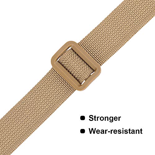 MAGARROW 78" x 1" Strap Buckle Packing Straps Adjustable 1-Inch Belt - color: Khaki 6.5 feet Long (4-PCS)