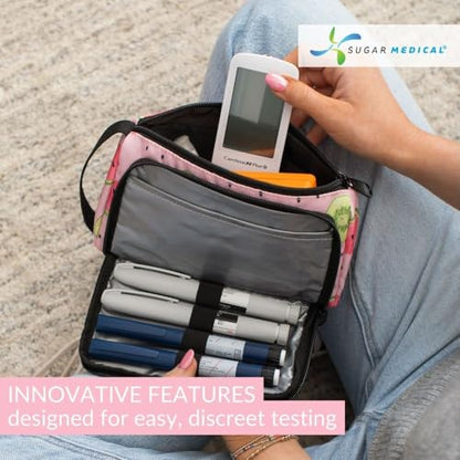 Sugar Medical Insulated Insulin Pen Case Organizer with Ice Pack - color: Watermelon