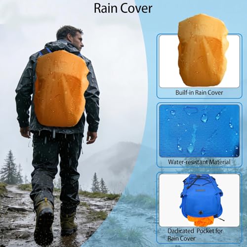 WOLT Hydration Backpack 18L Hiking Water Backpack with 2L Water Bladder for Men Women, Hydration Pack for Running Cycling Biking and Climbing - color: Blue