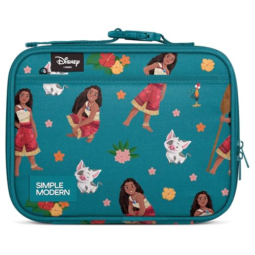 Simple Modern Disney Kids Lunch Box for School | Reusable Insulated Lunch Bag for Toddler, Girl, and Boy | Meal Containers with Exterior & Interior Pockets | Hadley Collection | Moana Oceana - color: Disney: Moana Oceana