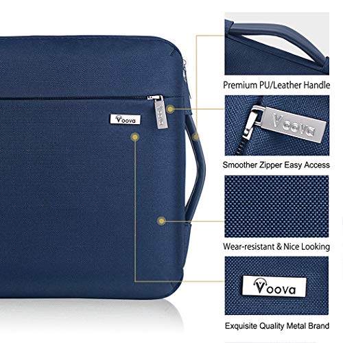 Voova Laptop Sleeve Case 13 13.6 Inch with Handle, 360°Protective Waterproof Slim Computer Bag Cover Compatible with MacBook Air 13 M1/M2/M3/M4 2020-2024, MacBook Pro 13, IPad Air/Pro 13, Blue - color: Blue, size: 12.6-13.6 Inch