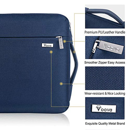 Voova Laptop Sleeve Case 13 13.6 Inch with Handle, 360°Protective Waterproof Slim Computer Bag Cover Compatible with MacBook Air 13 M1/M2/M3/M4 2020-2024, MacBook Pro 13, IPad Air/Pro 13, Blue - color: Blue, size: 12.6-13.6 Inch
