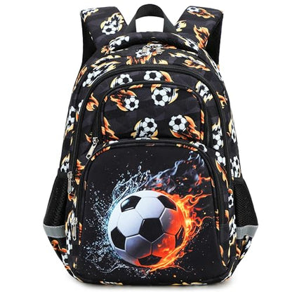 abshoo Cute Soccer School Backpack For Boys Elementary Kindergarten Kids School Bag (Soccer Black) - color: Soccer Black