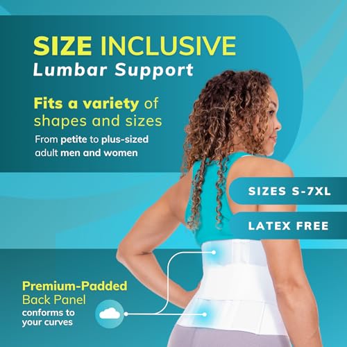 BraceAbility Low Back Compression Brace - Wraparound Lumbar Support Belt for Herniated or Bulging Discs, Pinched Nerve Pain Relief, Degenerative Disc Disease and Hip Strains for Men and Women (L) - size: L