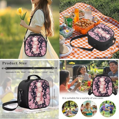 Backpack for Boys Girls Axolotl Cherry Blossom Backpacks 3 Pack Elementary School Bag with Reusable Lunch Bag Pencil Case Set Preschool Kindergarten Toddler - color: Axolotl Cherry Blossom