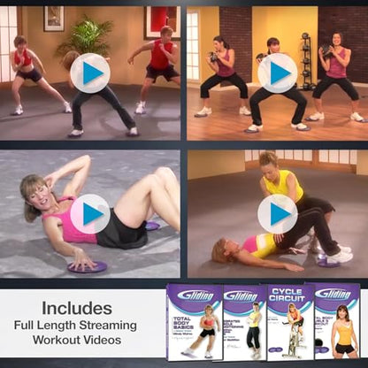 Gliding Exercise Discs: Studio Pack for Hardwood Floors (12 Pair, Black)