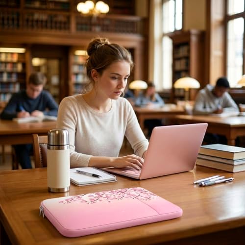 Laptop Sleeve Case for 2026 MacBook Neo 13 Inches A3404 - color: Sakura Pink, size: 13 x 9 x 0.8 inches