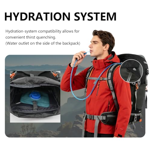35L Hiking Backpack for Women men,Waterproof Camping Outdoor Backpacking Backpack for Travel lightweight Hiking Trekking Daypack - color: Black