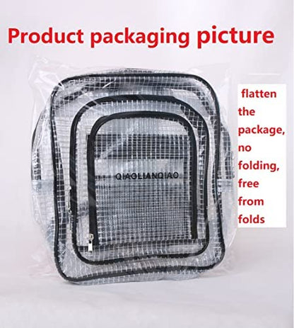 ESD 15.7inch 40cm*35cm*15cm anti-static clear pvc backpack,cleanroom engineer tool bag full cover pvc for put computer tool working in clean room 5PCS - color: Five Pieces Black Small