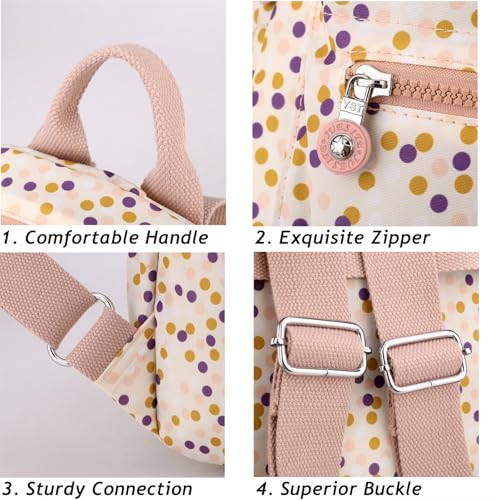 Backpack Purse for Women Ladies Nylon Bag Casual Daypack Travel Shopping Pack (H Style Letter Grey) - color: H Style Letter Grey