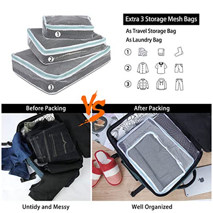 Lubardy Travel Backpack for Men Women 17 Inch Flight Approved Carry on Backpack Waterproof Large 40L Luggage Daypack Business College Weekender Overnight Laptop Backpack with 3 Packing Cubes, Blue - color: Blue(backpack With 3 Packing Cubes)