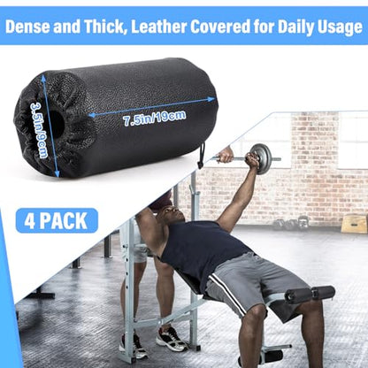 Hollowfly 4 Pcs Foam Foot Pads Foam Roller Pad Replacement for Weight Bench Inversion Table and Gym Exercise Equipments (7.5 x 3.5 x 1 Inch) - size: 7.5 x 3.5 x 1 Inch