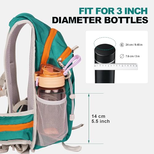 10L Small Hiking Backpack, Mini Travel Daypack for Men Women, Lightweight & Water Resistant - color: Teal Green