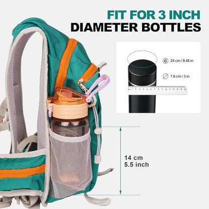 10L Small Hiking Backpack, Mini Travel Daypack for Men Women, Lightweight & Water Resistant - color: Teal Green