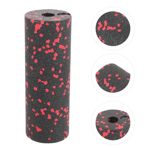 Kisangel Compact Foam Roller Muscle Relaxing Massage Column, Hollow Portable Body Massager for Fitness and Physical Therapy, Red Handheld Sports Roller for Travel and Muscle