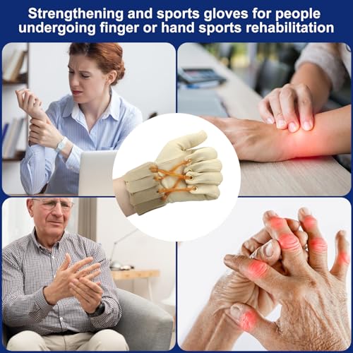 Cuffbow Deluxe Traction Exercise Glove Finger Flexion Exercise Glove for Handed Rehabilitation Increasing Strength Flexion of Joints and Fingers, Hand Exerciser, Small/Medium(Left) - color: Left