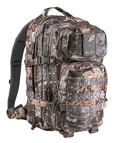 Mil-Tec Unisex Assault Pack - Rugged Durable Lightweight Ergonomic Versatile Tactical Outdoor Camping Hiking Backpack with Adjustable Padded Shoulder Straps & MOLLE Loops, Phantomleaf WASP I Z1B, 20L - color: Phantomleaf Wasp I Z1b, style: 20l