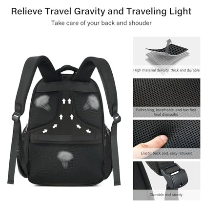 MILADA Travel Backpack For Men Laptop Backpack Women Business Carry On Backpack Airline Approved Fits 16.5 Inch Laptop Bag Work Backpack, Black - color: Black