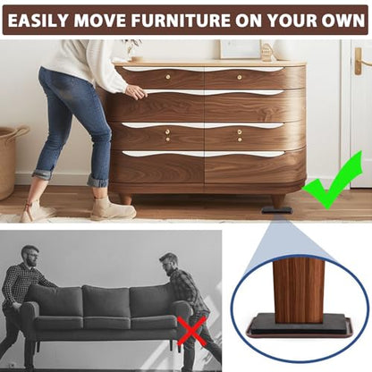 new space 8 Pack Furniture Sliders, 4.7 Inch Sliders for Furniture on Carpet for Sliding Heavy Furniture, Furniture Sliders for Carpeted Floors - Safeguard Carpeted Floors! - size: 4.7 inch