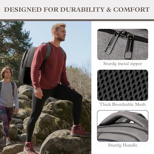 Extra Large Laptop Backpack, 18.4 Inch Travel Backpack, Big Sturdy TSA-Friendly College Computer Bag, Gifts for Men & Women, Gray - color: Grey, size: 18.4 Inch(45L)