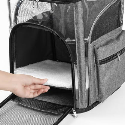 Cat Carriers Dog Carrier Pet for Small Medium Cats Dogs Puppies up to 25 Lbs, TSA Airline Approved Soft Sided, Collapsible Travel Puppy - Black Grey (M: 13" LX11.4 WX17.3 H, Blue) - color: Blue, size: M: 13"LX11.4"WX17.3"H