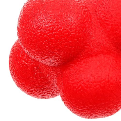 Toddmomy Hexagonal Reaction Training Ball 7cm Red Silicone Agility Fitness Ball for Speed and Reflex Exercises in Baseball, Tennis, Soccer, and Ping Pong Training