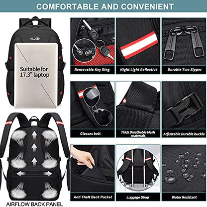 Lunch Bag Backpack, Insulated Cooler Lunch Box Backpack, Extra Large 17inch Travel Laptop Backpack 50L with USB Charging Port, Water Resistant Big work Backpack for Men Women , Grey - color: Grey