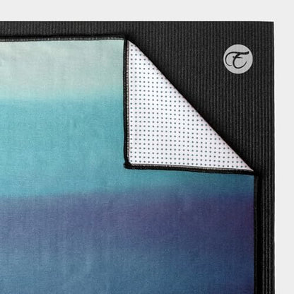 Eunzel Hot Yoga Towel, Non Slip Yoga Mat Towel Sweat Absorbent Printed Yoga Towel with Grip Dots for Hot Yoga, Pilates and Workout 72"x 24", Oceanic Melt - color: Oceanic Melt