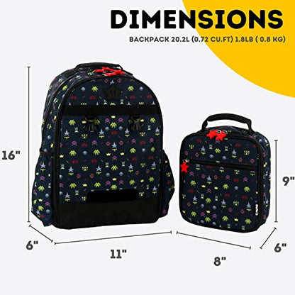 J World Duet Kids Backpack & Lunch Box Set For Boys & Girls Pre-K to Elementary School, Game - color: Game