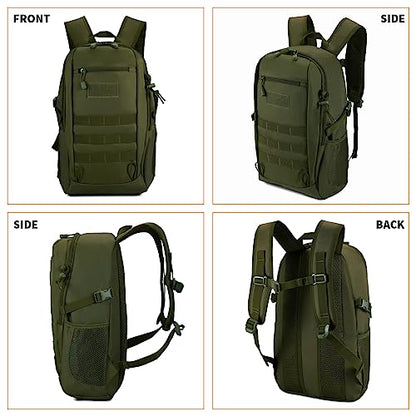 HUNTVP 10L/20L/30L Tactical Backpack Military MOLLE Backpack Rucksack Gear Tactical Assault Pack for Hunting Camping Trekking (20L-Army Green) - color: Army Green, size: 20L