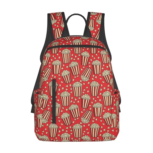 Expandable Outdoor Daypack Christmas Red Popcorn Movie Food, Flexible Capacity Hiking Rucksack for Wilderness Travel Field Activities Men Women - color: Picture (1425)