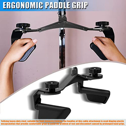 Adjustable Lat Pull down Bar, Cable Machine Attachments for Gym, Home Gym Fitness T-bar Row Pulldown Attachments, Lat Pull Down Machine Wide Grip Neutral Grip Handle - color: SP-B02