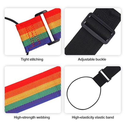 2 PCS Luggage Straps for Suitcase, Luggage Connector Straps,Multi-Functional Adjustable Durable Elastic Straps (Black) - color: Black