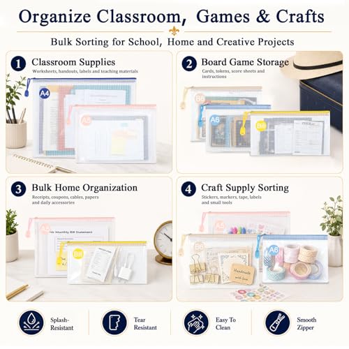 26-Piece Mesh Zipper Pouch Bags with Organizer Case, 5 Sizes - style: 26pcs