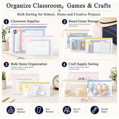 26-Piece Mesh Zipper Pouch Bags with Organizer Case, 5 Sizes - style: 26pcs