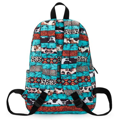 Montana West Backpack for Women Western Travel Backpack Purse Casual Daypack for Laptop College - color: *Boho Leopard