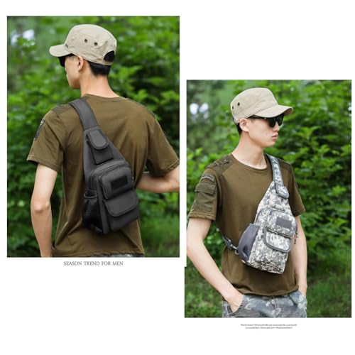 Sling Bag Crossbody Backpack for Men,Handiness Skiing Sling Bag, Lightweight Daypack for Hiking Travel (Camouflage) - color: Camouflage