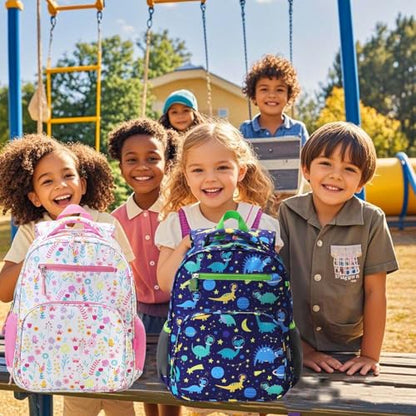 RHCPFOVR Kids Backpack for Boys - Boys Backpack 3-8 Ages Dinosaur for Kids 15 Inch School Bookbag for Kindergarten Elementary School Bookbag for Girl 1st 2nd Grade - style: Dinosaur
