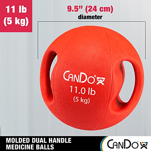 CanDo 505041 Molded Dual-Handle Medicine Ball, 11lb - style: c) 11 lb