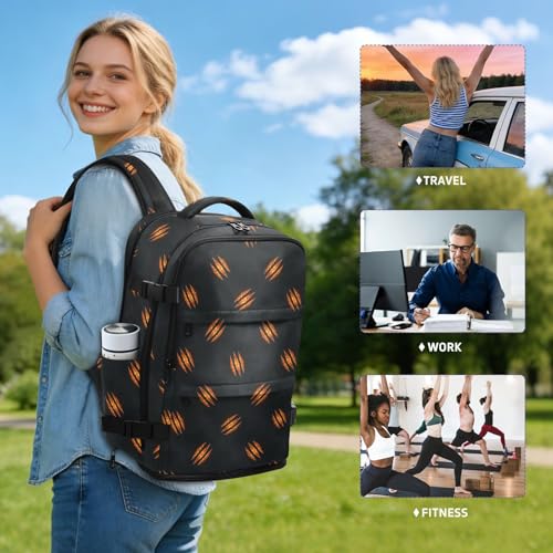 Travel Backpack with Shoe Compartment, 20L Large Capacity Laptop Backpack for Men Women, Fire Claw Marks Daypack for Traveling Hiking Carry On