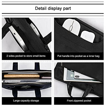 Voova Laptop Bag 13 14 Inch, Waterproof Computer Sleeve Carrying Case with Shoulder Straps & Handle Compatible with Macbook Air 13 M2/M3/M4, MacBook Pro 13/14, HP Dell Lenovo Chromebook 14, Black - color: Black, size: 13-14 Inch(35 x 24 x 2.5 cm)